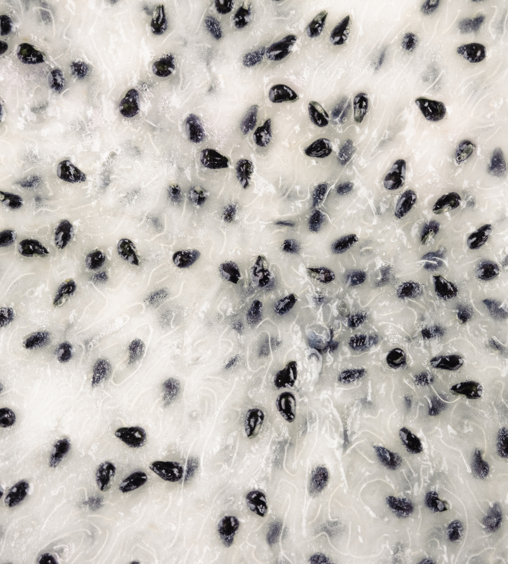 Raudonasis drakono vaisius baltu vidumi (Pitahaya)