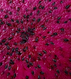 Raudonasis drakono vaisius raudonu vidumi (Pitahaya)